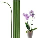 Grüne Orchideenstäbe aus Metall 20-teilig 