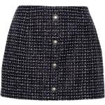 Reduzierte Marineblaue Alessandra Rich Tweedröcke Metallic mit Reißverschluss aus Tweed für Damen Größe XS 