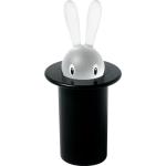 Schwarze Alessi Magic Bunny Runde Zahnstocherhalter mit Tiermotiv 