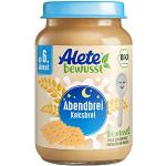 190 g Alete Bio Abendbreie & Baby-Frühstücksbreie mit Getreide für ab dem 6. Monat 