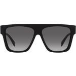 Schwarze Alexander McQueen Quadratische Kunststoffsonnenbrillen für Herren 