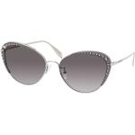 Silberne Alexander McQueen Cateye Sonnenbrillen aus Metall für Damen 
