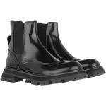 Reduzierte Schwarze Alexander McQueen Ankle Boots & Klassische Stiefeletten aus Leder für Damen Größe 36 