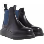Reduzierte Schwarze Alexander McQueen Chelsea-Boots aus Leder für Damen Größe 35 
