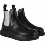 Reduzierte Schwarze Alexander McQueen Chelsea-Boots aus Leder für Damen Größe 38 