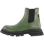 Olivgrüne Alexander McQueen Chelsea-Boots für Damen Größe 38 