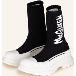 Reduzierte Schwarze Alexander McQueen High Top Sneaker & Sneaker Boots aus Leder für Damen Größe 41 