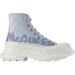 Reduzierte Bunte Alexander McQueen High Top Sneaker & Sneaker Boots mit Schnürsenkel aus Lammleder für Damen Größe 39 