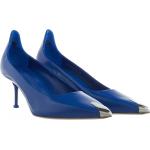 Reduzierte Blaue Alexander McQueen High Heels & Stiletto-Pumps aus Leder für Damen Größe 38,5 