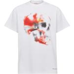 Reduzierte Weiße Punk Kurzärmelige Alexander McQueen Skull T-Shirts aus Baumwolle für Herren Größe XL 