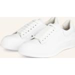 Reduzierte Weiße Alexander McQueen Low Sneaker mit Schnürsenkel aus Glattleder für Herren Größe 41 