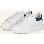 Blaue Alexander McQueen Low Sneaker aus Glattleder für Herren Größe 44,5 