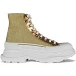 Reduzierte Gelbe Alexander McQueen High Top Sneaker & Sneaker Boots aus Canvas für Damen Größe 38 
