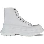 Reduzierte Weiße Alexander McQueen High Top Sneaker & Sneaker Boots mit Schnürsenkel aus Canvas für Herren Größe 40,5 
