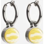 Zitronengelbe Nachhaltige Ohrclips aus Edelstahl für Damen 