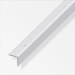 PROVISTON Treppenkante Aluminium eloxiert Silber Breite 37 mm Höhe 24 mm  Länge 1000 mm Gebohrt Treppenkantenprofil