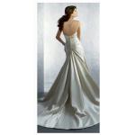 V-Ausschnitt Brautkleider A-Linie mit Strass aus Satin für Damen für die Braut 
