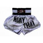 Ali’s Fightgear Kickboxhose kurz Muay Thai weiß / schwarz Größe XL