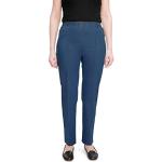 Blaue Bestickte Atmungsaktive Jeans mit Stickerei mit Reißverschluss aus Denim für Damen Größe XL für den für den Sommer 