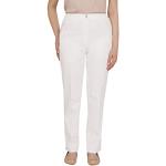 Weiße Bestickte Atmungsaktive Jeans mit Stickerei mit Reißverschluss aus Denim für Damen Größe XL für den für den Sommer 