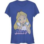 Blaue Kurzärmelige Alice im Wunderland Alice T-Shirts Größe S 