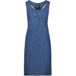 Blaue Sommerkleider ohne Verschluss aus Denim für Damen Übergrößen für den für den Sommer 