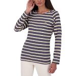 Reduzierte Melierte Maritime Langärmelige Alife & Kickin T-Shirts aus Jersey enganliegend für Damen Größe XS 