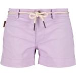 Lila Sexy Chino-Shorts mit Reißverschluss aus Kunstleder für Damen Größe XS für den für den Sommer 