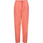 Peachfarbene Loose Fit Stoffhosen aus Baumwolle für Damen Größe XL 