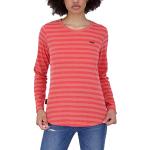 Reduzierte Korallenrote Melierte Maritime Langärmelige Alife & Kickin T-Shirts aus Jersey für Damen Größe S 