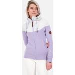 Reduzierte Weiße Color Blocking Alife & Kickin Stehkragen Zip Hoodies & Sweatjacken mit Reißverschluss aus Kunstleder für Damen Größe M 