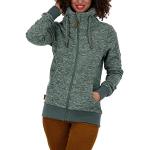 Reduzierte Alife & Kickin Mini Kurzjacken & Cropped-Jackets mit Reißverschluss aus Fleece für Damen Größe S für den für den Herbst 