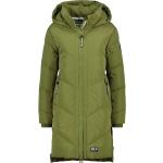Grüne Gesteppte Alife & Kickin Maxi Kapuzenmäntel mit Reißverschluss für Damen Größe XS für den für den Winter 