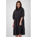 Schwarze 3/4-ärmelige Alife & Kickin Sommerkleider aus Jersey für Damen Größe XS 