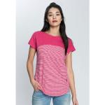 Reduzierte Rote Casual Kurzärmelige Alife & Kickin Rundhals-Ausschnitt T-Shirts aus Jersey enganliegend für Damen Größe M 