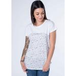 Reduzierte Weiße Casual Kurzärmelige Alife & Kickin Rundhals-Ausschnitt T-Shirts aus Jersey enganliegend für Damen Größe M 