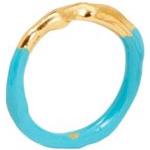 Reduzierte Himmelblaue Keramik Ringe aus Keramik 24 Karat für Damen 