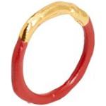 Reduzierte Rote Keramik Ringe aus Keramik 24 Karat handgemacht für Damen 