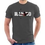 Anthrazitfarbene Rambo T-Shirts für Herren Größe XXL 