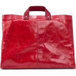 Rote Gretchen Lederhandtaschen mit Reißverschluss klappbar für Damen 