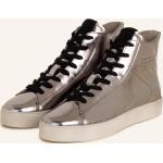 Silberne AllSaints High Top Sneaker & Sneaker Boots aus Glattleder für Damen Größe 38 