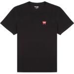 Schwarze WRANGLER T-Shirts aus Baumwolle für Herren Größe L 