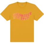 Gelbe WRANGLER Rundhals-Ausschnitt T-Shirts aus Baumwolle für Herren Größe XXL 