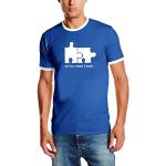 Blaue Gepunktete funshirts T-Shirts aus Baumwolle für Herren Größe XL 