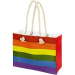 AllBags LGBT PRIDE Regenbogen Polyester 46x15x15x38cm Gleichberechtigung Toleranz, Strandtaschen, Liebe, Unterstützung, Respekt, Shopper-Tasche mit langem Henkel 70 cm (Strand)