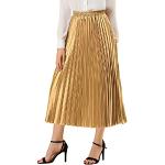 Goldene Allegra K Midi Festliche Röcke für Damen Größe L für Partys 