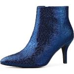 Blaue Allegra K Spitze High Heel Stiefeletten & High Heel Boots mit Glitzer mit Reißverschluss aus Kunstleder für Damen Größe 41 