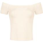 Reduzierte Weiße Unifarbene Kurzärmelige Allegra K Schulterfreie Tunika-Blusen Cropped für Damen Größe S für Partys 