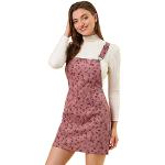 Rosa Ärmellose Allegra K Mini Minikleider & kurze Kleider mit Reißverschluss aus Cord für Damen Größe XL 