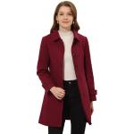 Burgundfarbene Business Allegra K Maxi Trenchcoats lang für Damen Größe M für den für den Winter 